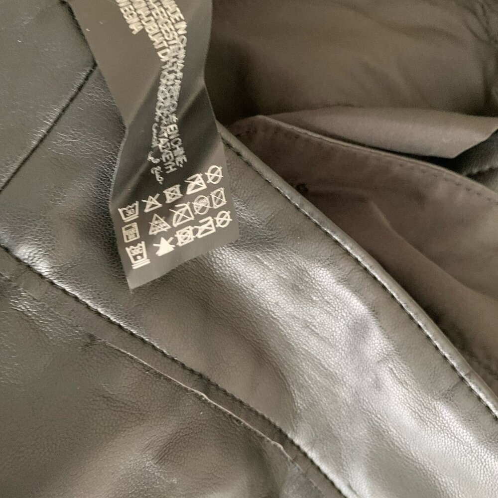 Zara The Biker Faux Leather Ankle Zip Pants Size 4 Pockets - Picture 10 of 10